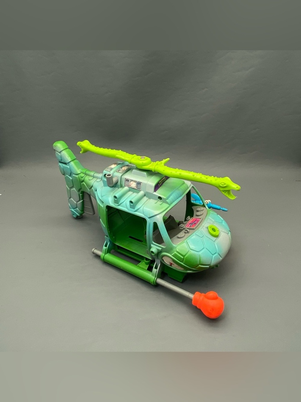 Vintage Teenage Mutant Ninja Turtles Snake Helicopter Vehicle 1990s Incomplete